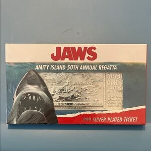 Jaws 50th Annual Regatta Collectible Silver Plated Ticket, unopened